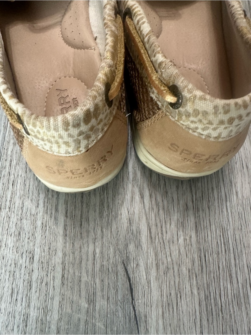 Sperry Women's Tan Snake-Print Moccasin Boat Shoes - Picture 3 of 10
